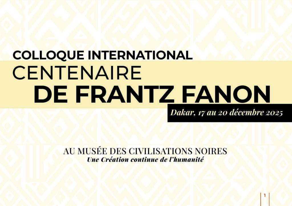 Afiiche centenaire Frantz Fanon Dakar 2025