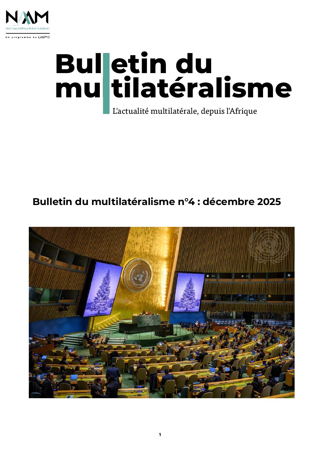 Couverture du Bulletin du multilatéralisme n°4 - décembre 2025