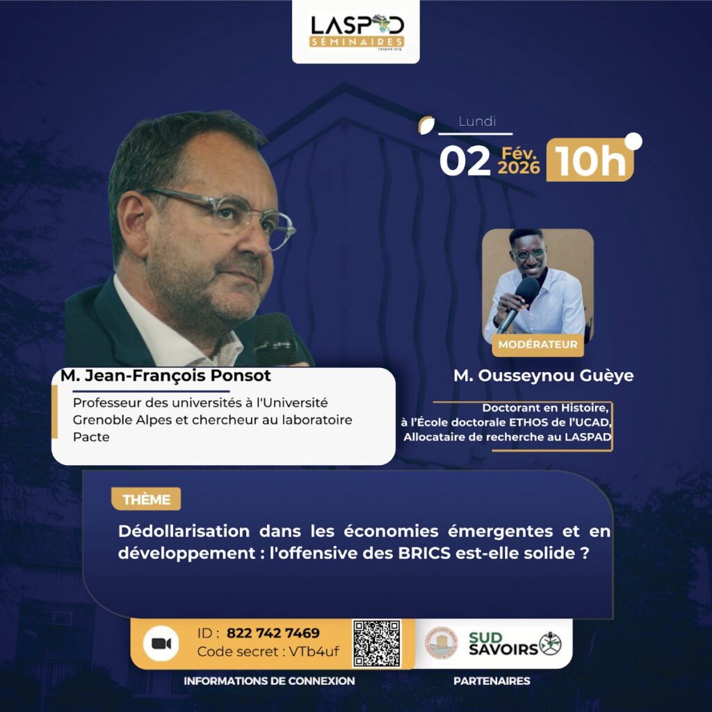 Couverture Séminaire Dédollarisation dans les économies émergentes et en développement  l'offensive des BRICS est-elle solide ?